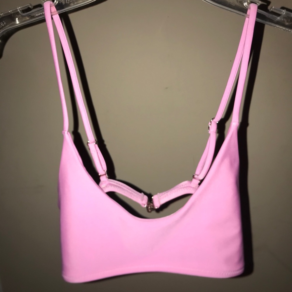 Pink bikini top